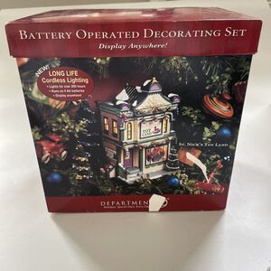 Department 56 Snow Village St. Nick's Toy Land Christmas Battery Operated Lights